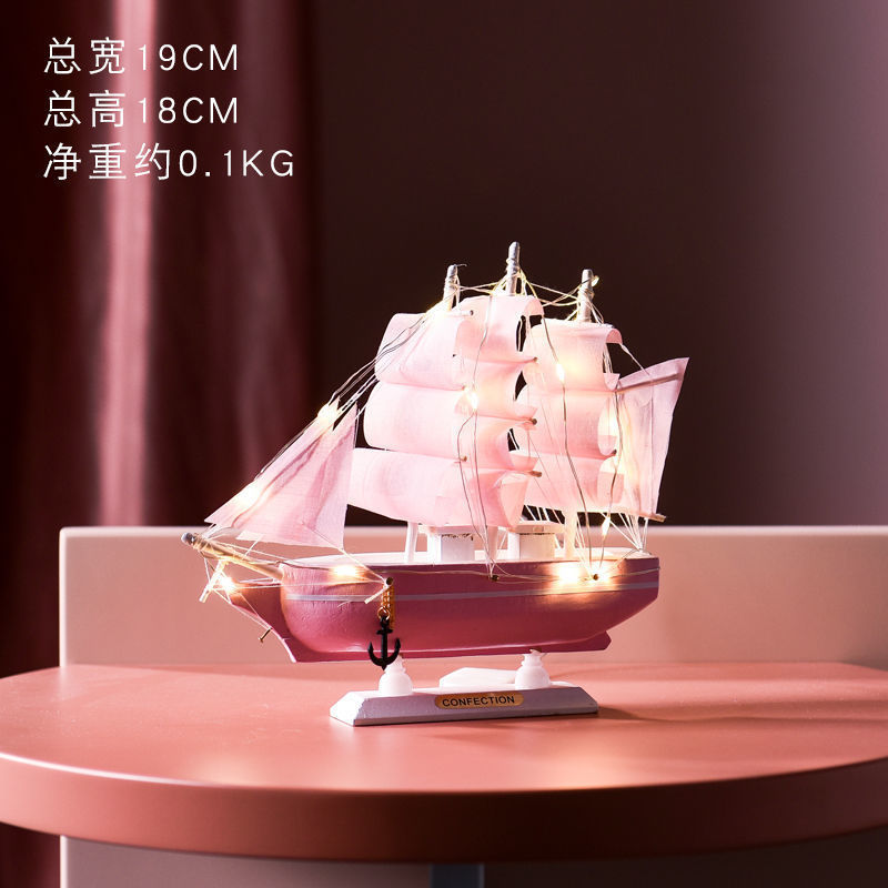 淘供品帆船置物卒業シーズン木造工芸品模型客間開業大吉置物木製帆船|undefined