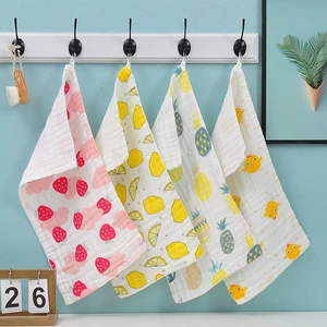 6-Layer Cotton Baby Towel A Class with Cartoon Pattern for Kids, 100% Pure Cotton