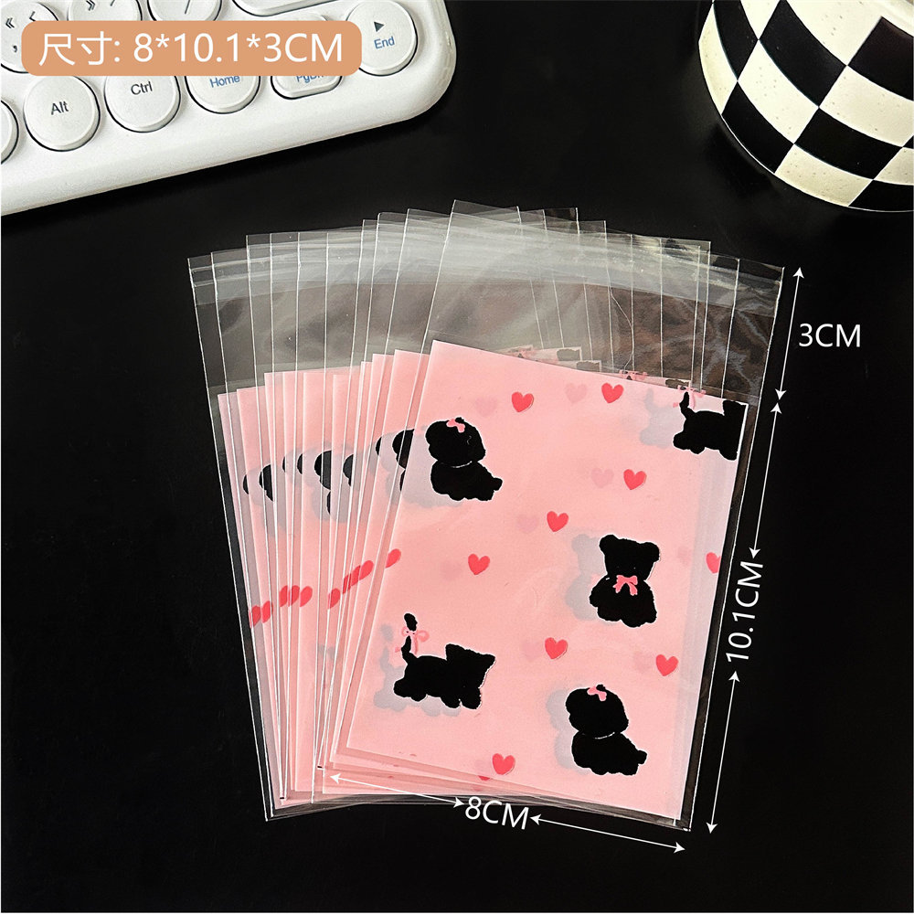 Nuevo color rosa azul linda bolsa ziplock niña bolsa de embalaje Idol pequeña tarjeta bolsa de almacenamiento bolsa de embalaje de dulces al por mayor