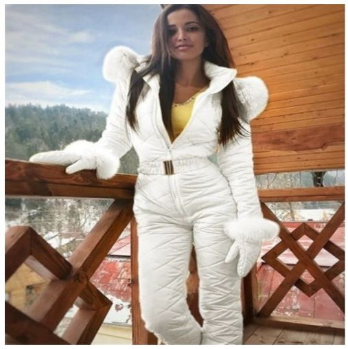 Куртка Ski Keep Warm, женский демисезонный утеплённый комбинезон с меховой отделкой, размер S–5XL