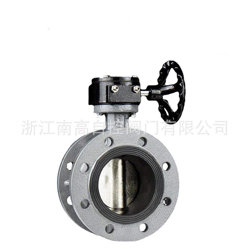 不锈钢法兰涡轮蝶阀D341X-16C手动软密封蝶阀蝶阀被用于水厂