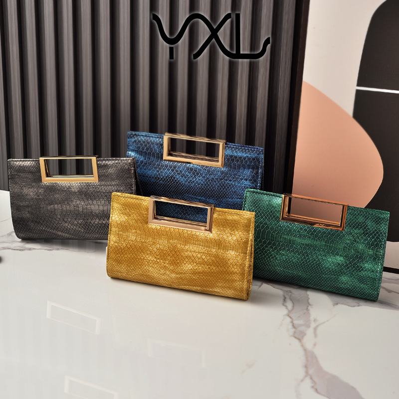 2025 bolso de cena de cuero clásico bolso de mano para mujer bolso de mensajero con patrón de cocodrilo bolso de PU bolso de hombro para mujer de fiesta lote