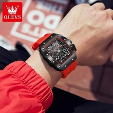 时尚简约名牌运动多功能手表酒桶型石英表防水男士手表男表