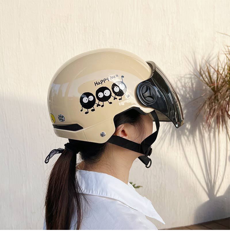 3C Certified Electric Vehicle Helmet - Universal Lightweight Motorcycle Half Helmet