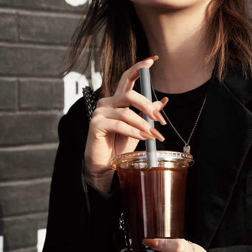 Pure Titanium Straws Outdoor Camping Portable Tableware Drink Milk Tea Metal Drinking Straws Coke Titanium Straws Manufacturer Wholesale