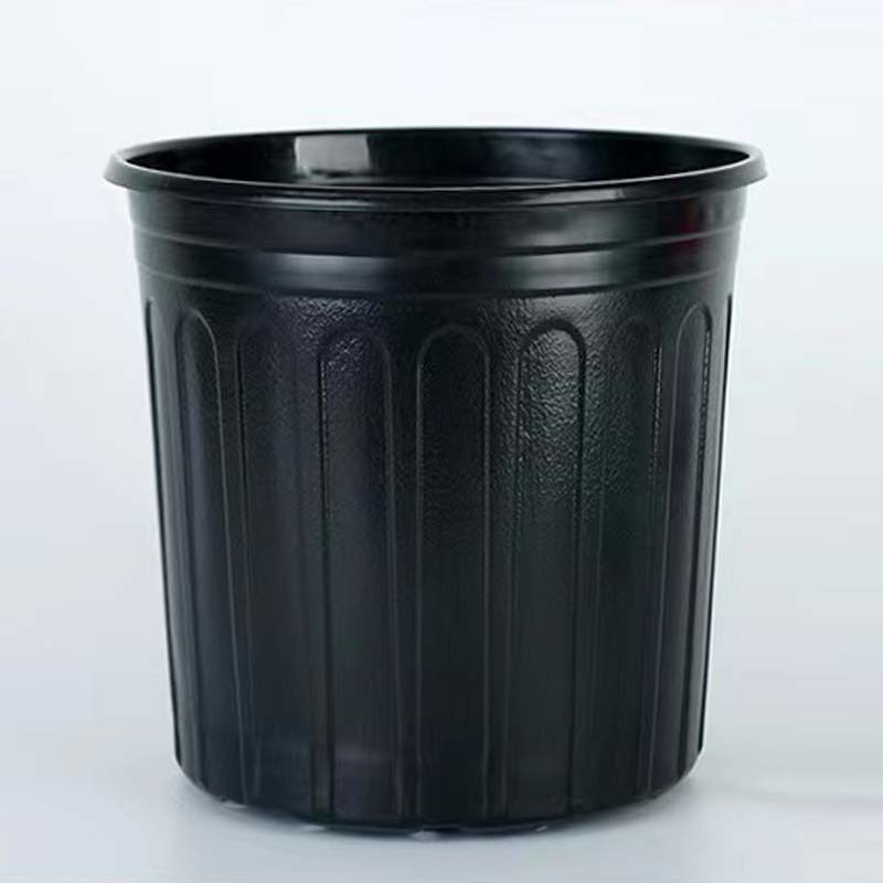 Maceta gruesa negra para plántulas con base de galón negro para plantas leñosas_voghion.com