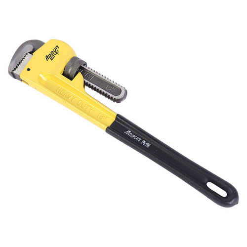 Heavy-duty pipe wrench, weighted pipe wrench, two-color handle, multi-function water pipe wrench, 45 steel heavy-duty pipe wrench, round pipe wrench
