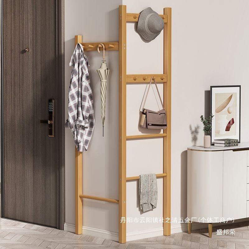 Factory Direct Sales Coat Rack Ladder Bedroom Floor-Standing Trapezoidal Clothes Hanger Wall-Mounted Nordic Clothes Hanger Towel Rack Clothes Rack