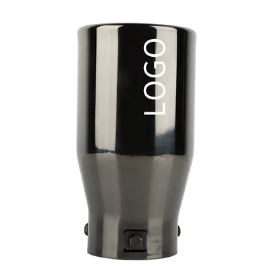 throat thickened grilled blue, Exhaust pipe - double-layer-thick-gun-black-flat-with-label-imported-76mm