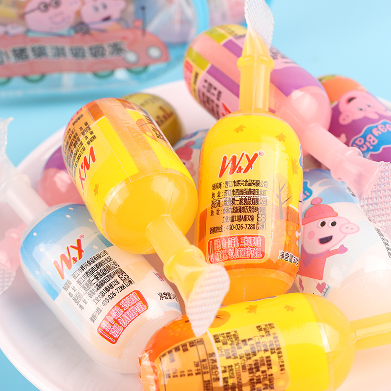 小豬繽淇吸吸凍書包果凍528g 配玩具小汽車六一兒童節零食禮包