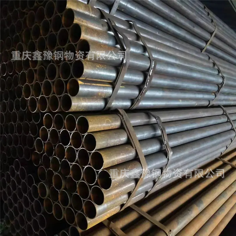 直缝焊管48*3焊接钢管厚壁大口径钢管棚架脚手架管黑退圆管