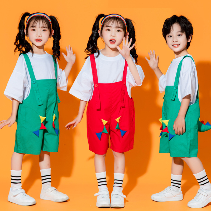 June 1st Kindergarten Performance Costume, Cute Overalls, Elementary School Group Animal Courage Showdown Performance Costume