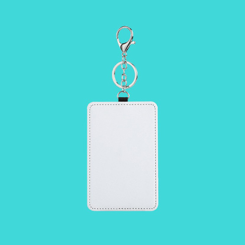 Wholesale sublimation portable transportation card holder work permit card holder printable card bag card holder keychain