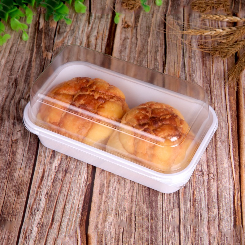 長方形のランチボックス包装箱プラスチック食品配達ボックス食品包装箱プラスチックテイクアウトパンボックスカスタマイズ可能なロゴ|undefined