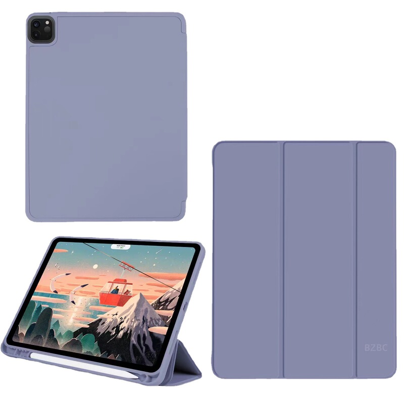 Suitable for ipadair5 protective case with pen slot pro11 inch protective case air4 leather case Apple mini6 flat case