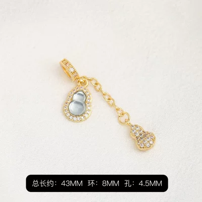 Bracelet Beaded Tassel Pendant — Zərgərlik ara hissələri - gold-sea-blue
