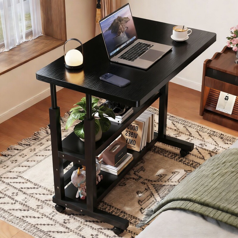 Bedside Table, Movable Lifting Computer Table, Student Simple Desk, Bedroom Home Study Table, Office Desk
