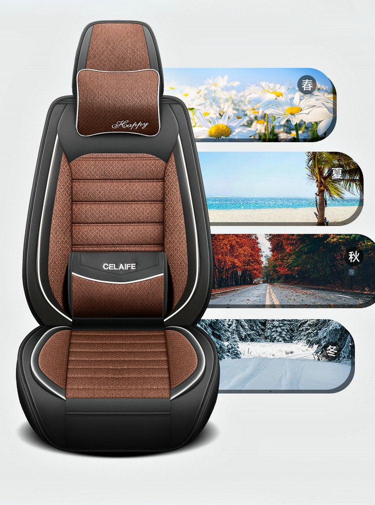 Car Seat Cushion, Full Leather, Fully Enclosed Seat Cushion, New Model Car Seat Cover, Seat Cushion Manufacturer Wholesale, Universal for All Seasons, Single Piece
