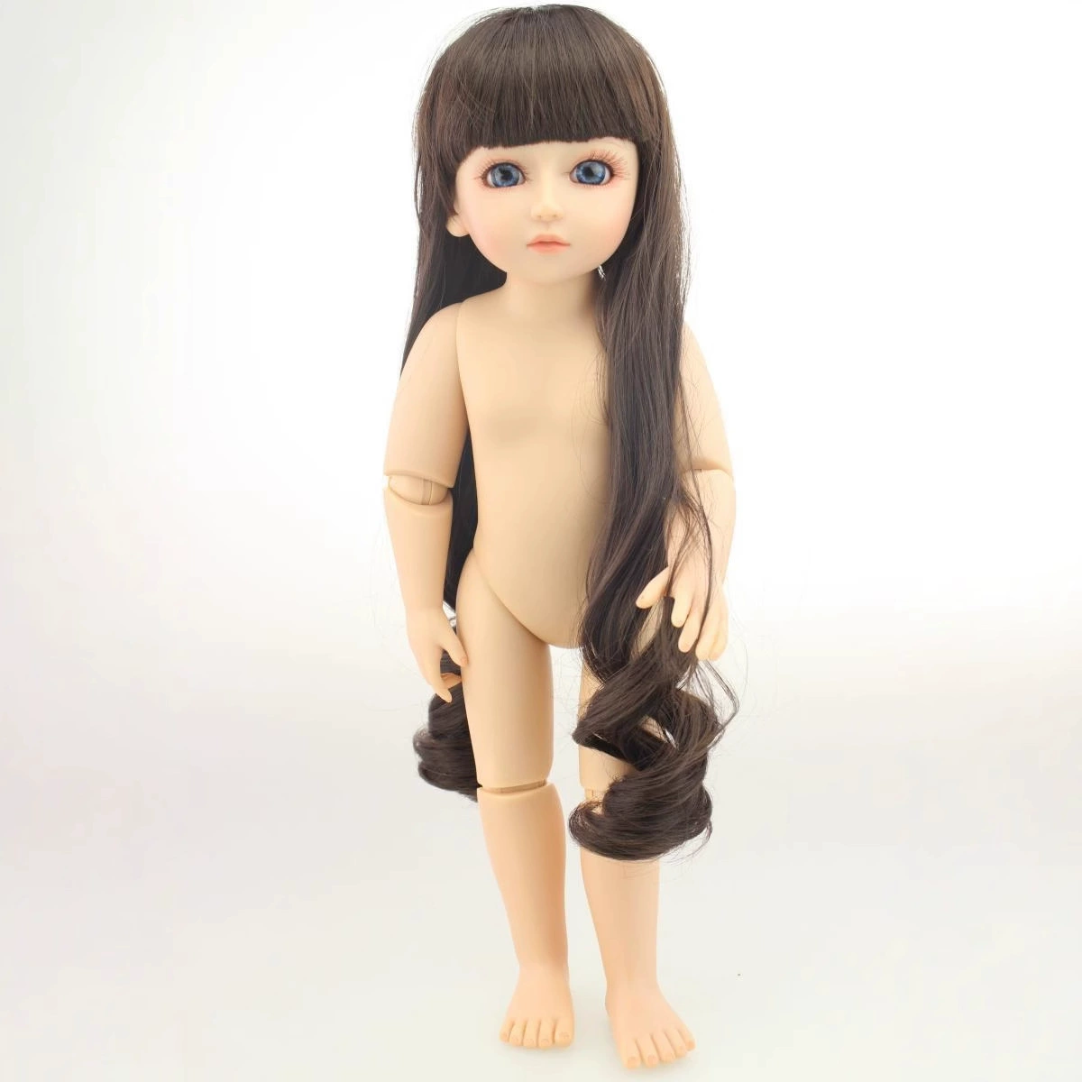 Кукла BJD с шарнирами 45 см с макияжем - игрушка для переодевания, комплект одежды или голая, длина 53 см