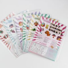 Amazon shrink film colored pencil hand-drawn DIY printed pattern fill color shrink film semi-transparent 8 sheets per pack