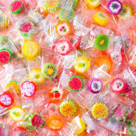 大包装水果味切片糖果网红糖创意混合味散装前台招待喜糖批发