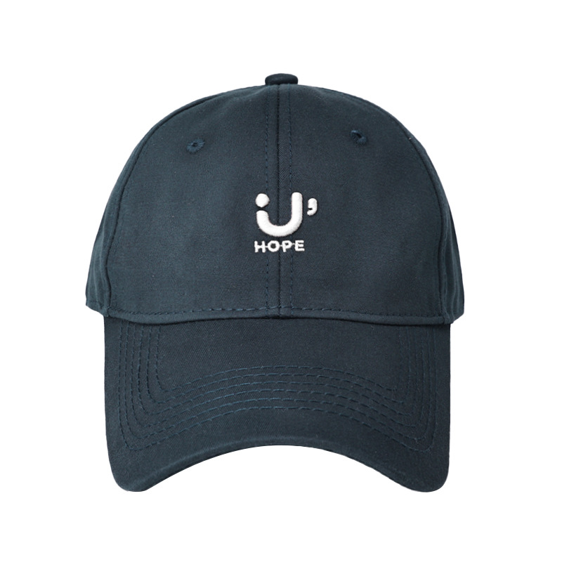 Gran bordado de letras alrededor de la cabeza adecuado para la cara redonda cara cuadrada sombrero de béisbol profundo sombrero de la mujer ancho borde de sombrero para mostrar la cara pequeño sombrero de boca de pato