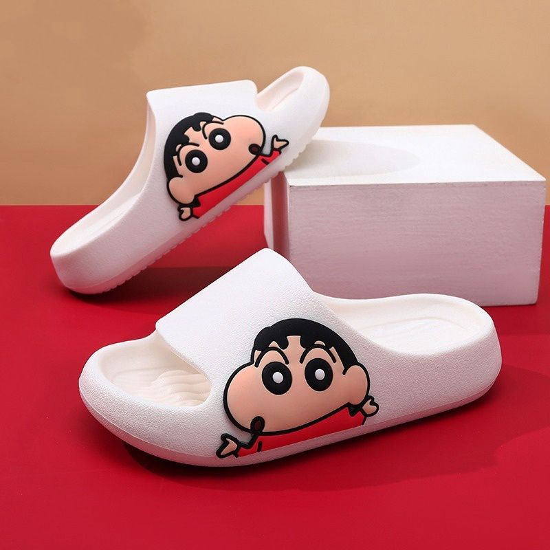 Crayon Shin Children's Slippers Boys Slippers Non-slip Indoor Bathroom Home Boys' Medium and Large Children Baby Soft Bottom
