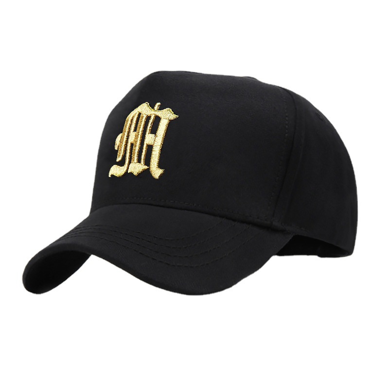 高い帽子の男性の大きいサイズの野球帽の秋の大きい頭の周りの刺繍の純綿のアヒルの舌の帽子の潮は顔の小さい日よけの帽子を現します。