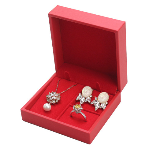 Jewelry Box Storage Box Accessory Packaging Box Wholesale Ring Box Necklace Box Earring Box Three-Piece Set Box Gift Bag