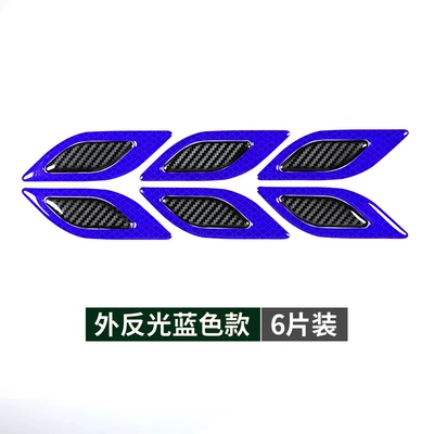 Car Body Stickers with Carbon Body sticker - blue-and-black-6-pieces