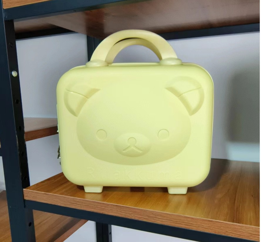 14 pulgadas maleta de oso acompañante caja de regalo portátil caja de embarque para niños almacenamiento caja de maquillaje fábrica en stock al por mayor