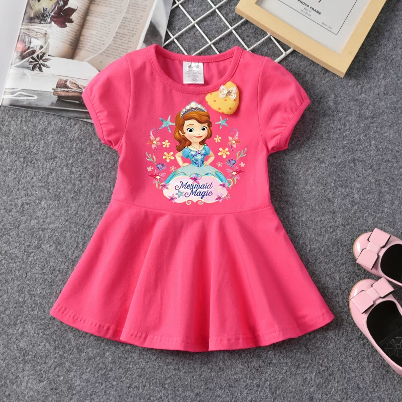 Summer dress, cute small princess costume, with short sleeve