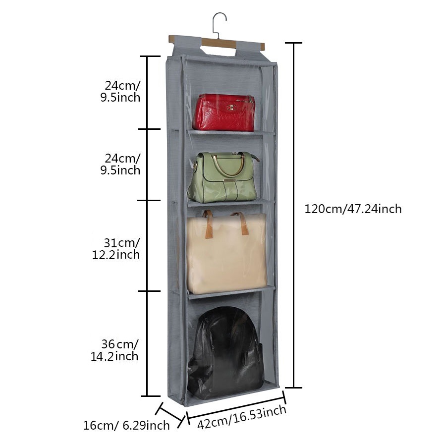 Casa e giardino Portaoggetti in tessuto Borsa appesa Borsa trasparente per oggetti vari Armadio per guardaroba Portaoggetti appesa Borsa appesa_voghion.com