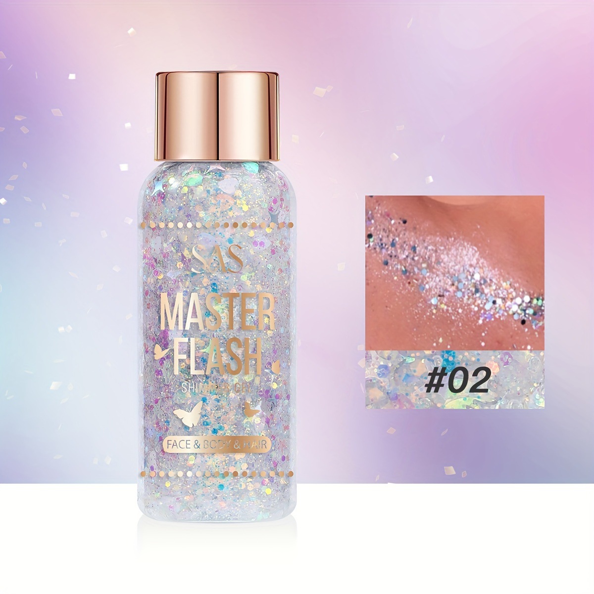 USHAS transfronterizo venta al por mayor sequinilla brillante brillante sombra de ojos de color brillante cuerpo SAC057