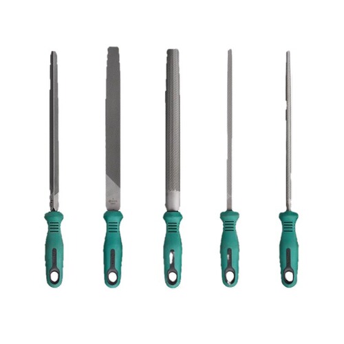 Shida file grinding tool flat/triangular/round/semi-circular steel hand file plate for filing metal/iron wood fine medium thick