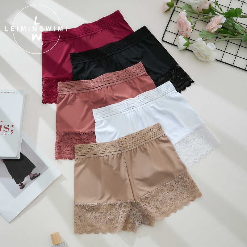 Nuevos pantalones de encaje de hielo para mujeres, encaje sexy, ropa interior de cintura alta transpirable, comercio exterior transfronterizo