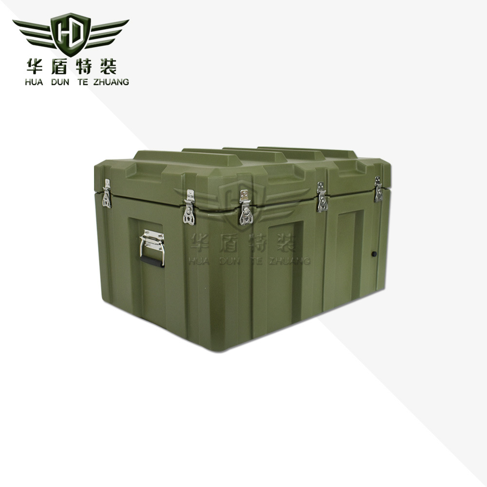 滚塑箱部队物资周转箱军绿色运输滚塑器材箱战备仪器箱G806050