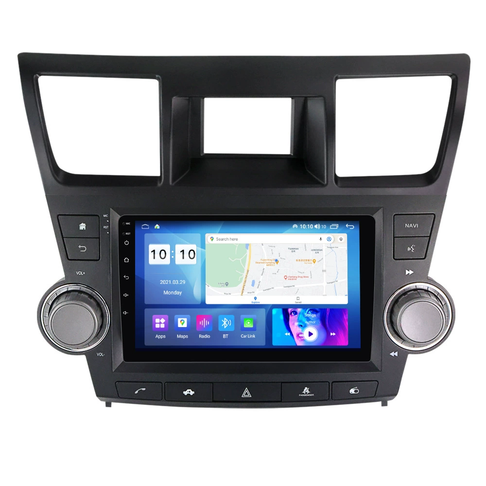 Подходит для на экране заднего вида навигации Toyota Highlander 07-13 на Android с Bluetooth и кнопками