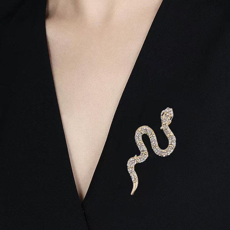 (2개) 뱀 조디악 브로치 세트 액세서리 스웨터 코이지 쥬얼리 도매 코트 핀 합금 쥬얼리 고급 소형
