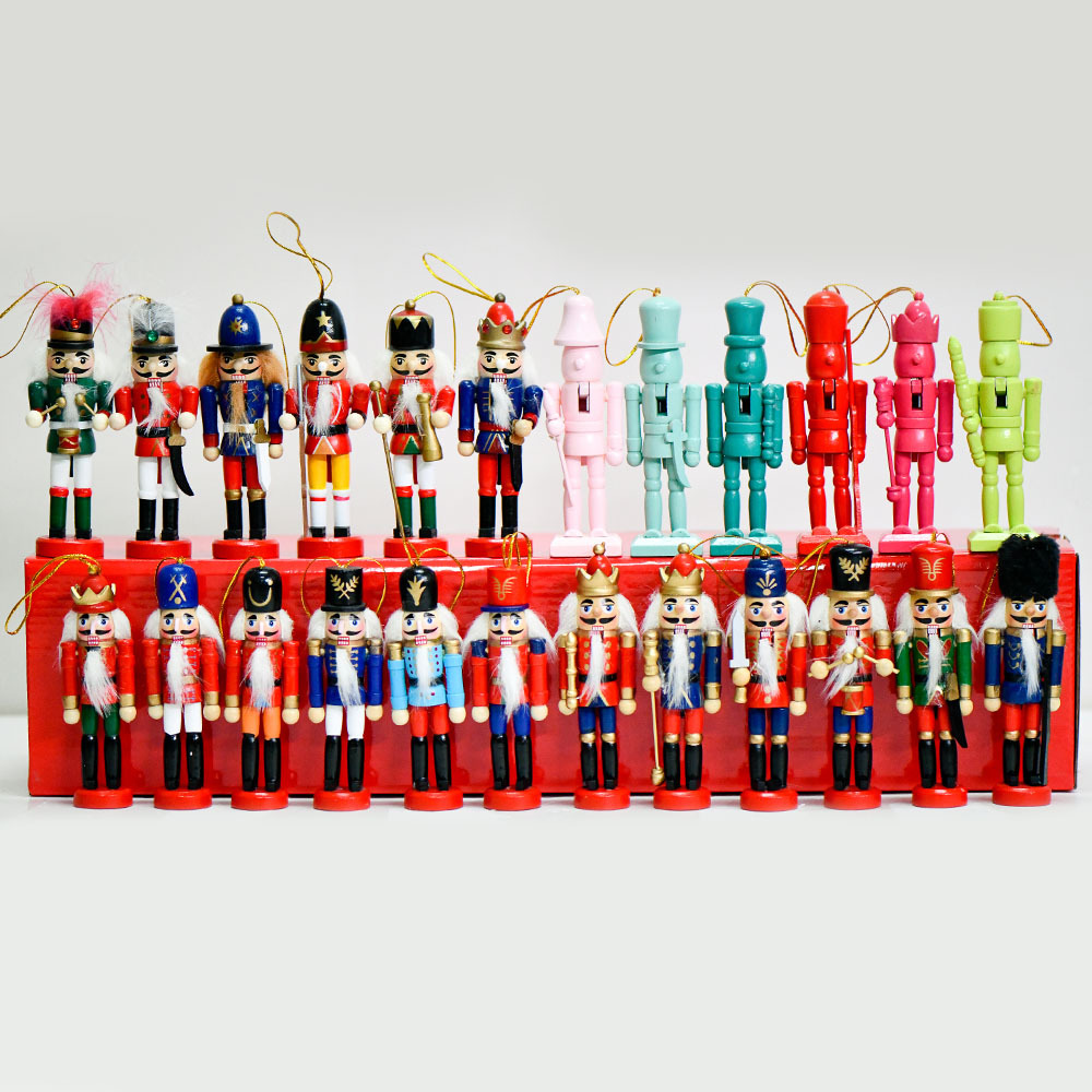 13cm conjunto de seis instrumentos de dopamina colgante árbol de navidad Amazon nueces suministros cascanueces soldados en stock