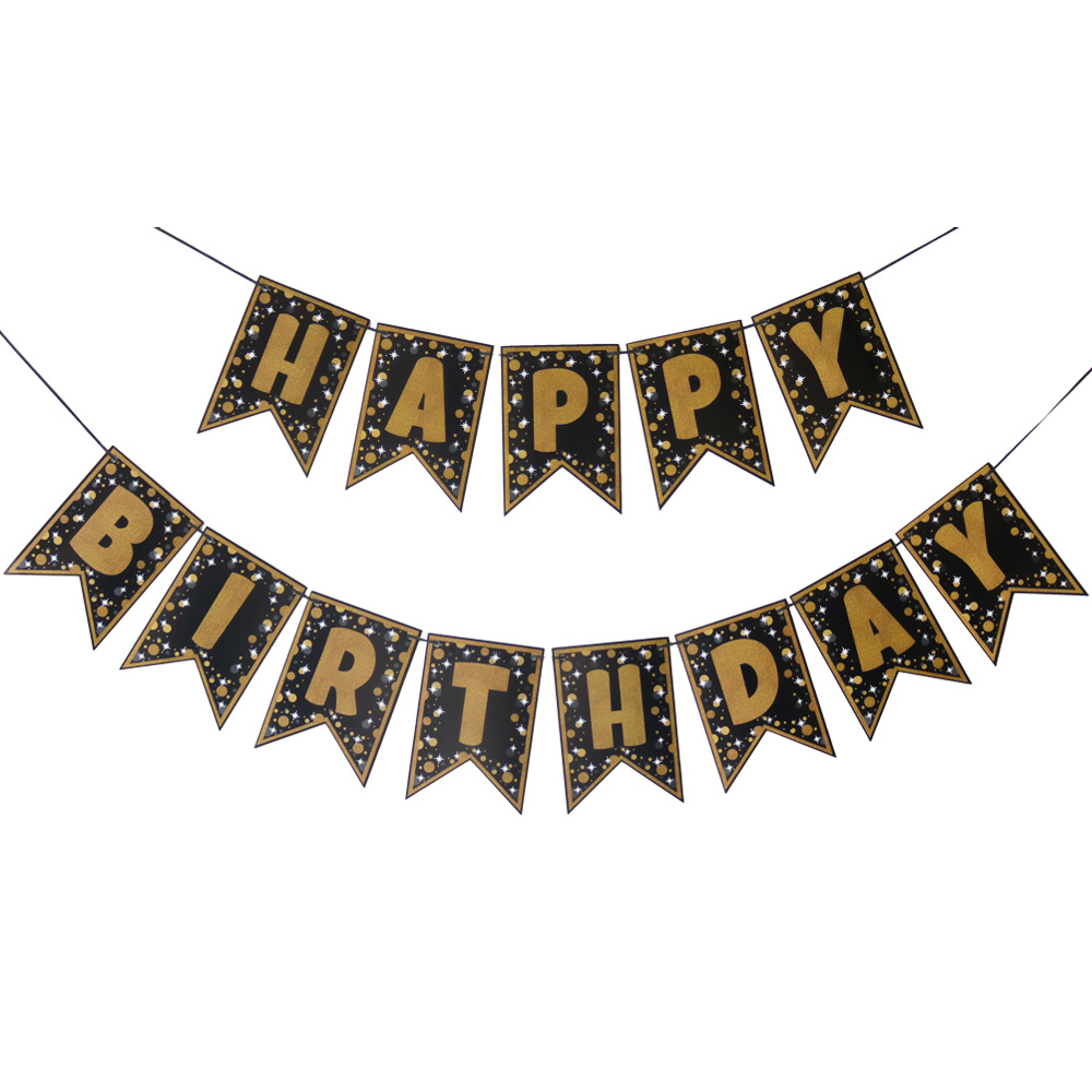 Guirnalda de Feliz Cumpleaños con Diseño de Cola de Pez en Dorado, Decoración para Fiesta de Cumpleaños