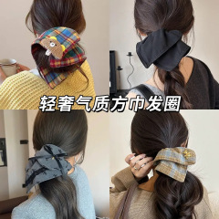 2025新型夏の方巾大腸髪輪田園風髪紐小香風髪紐小砕花髪飾り女性