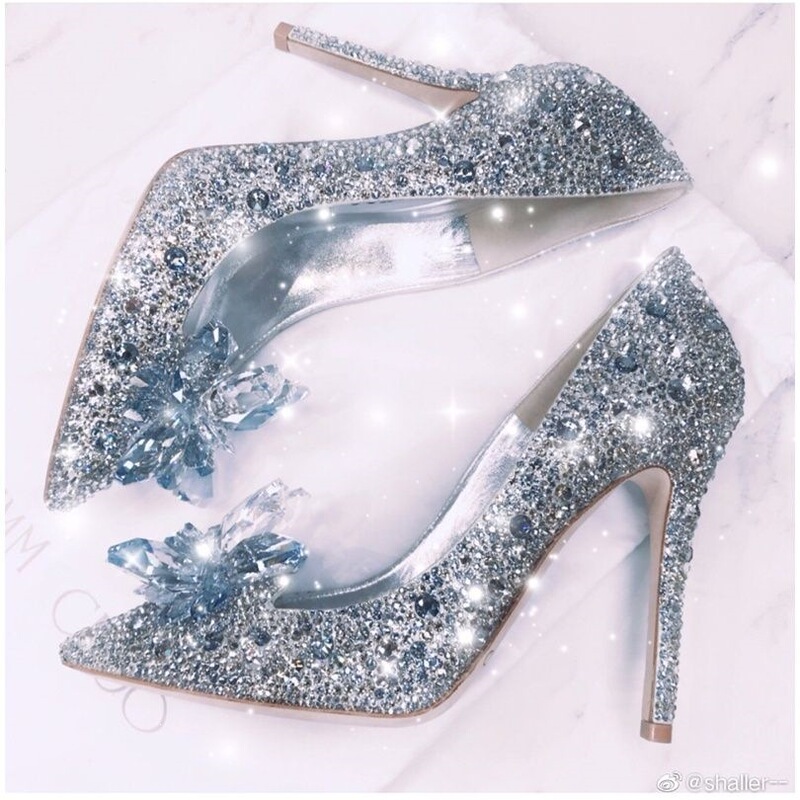 Pointed-toe high-heeled shoes for women, banquet stiletto heels with rhinestones and crystals, bridal wedding shoes, 2024 new model Pointed-toe high-heeled shoes for women, banquet stiletto heels with rhinestones and crystals, bridal wedding shoes, 2024 new model