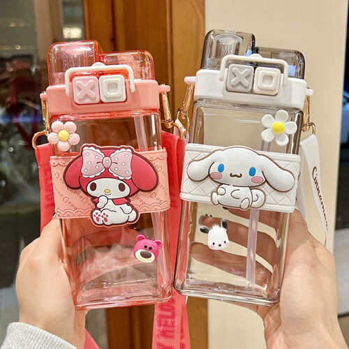 Sanrio Pacha Dog Children's Water Cup Summer Cute Girl Double Drinking Cup Portable Kindergarten School Special Cup