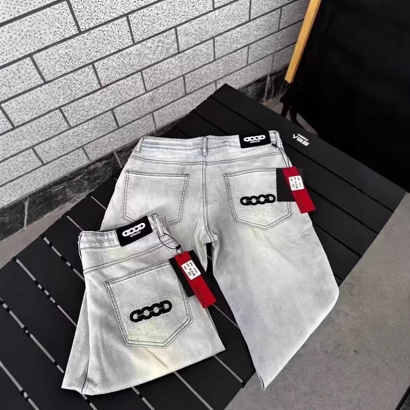 Light Luxury Pants New Style Rhinestone Letter Embroidery Trendy Brand Jeans Slim Fit Stylish Versatile Straight-Leg Skinny Pants Light Luxury Pants New Style Rhinestone Letter Embroidery Trendy Brand Jeans Slim Fit Stylish Versatile Straight-Leg Skinny Pants