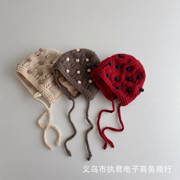 Demi-season keep warm windproof cute knitted woolen hat for men and…