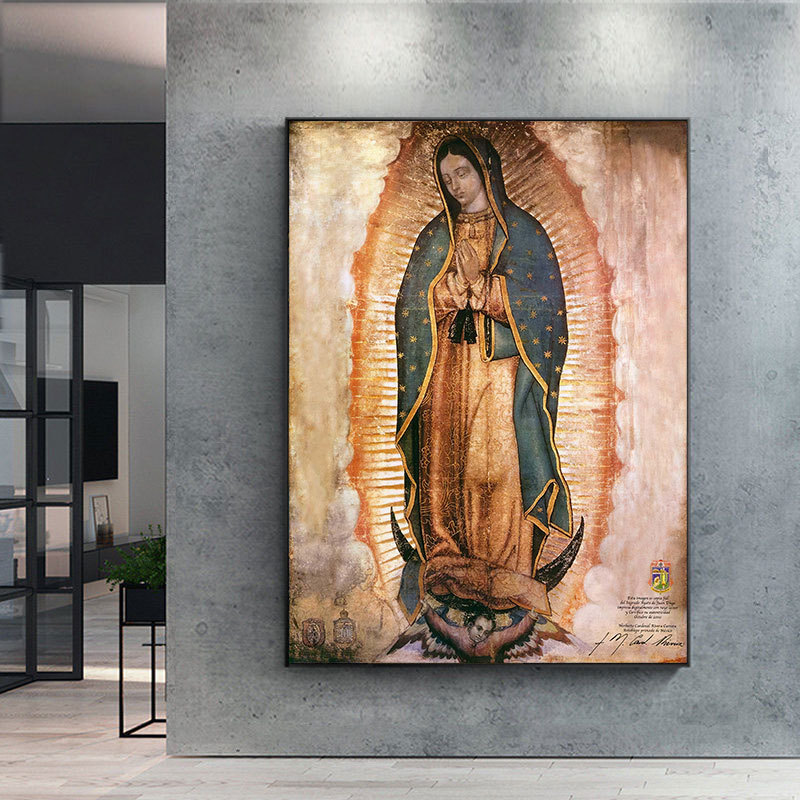 Europa y los Estados Unidos retro mujer Buda lienzo bolsa lienzo mural cartel de arte de la pared sala de estar pintura decorativa moderna