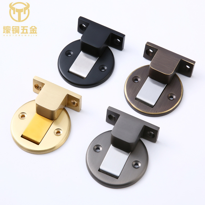 室内房门隐形地吸卫生间实木门强磁门吸隐藏式美观门档器黄铜门吸