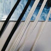 厂家现货黑白人造丝双如意带编织带中国风服装辅料多尺寸扁带