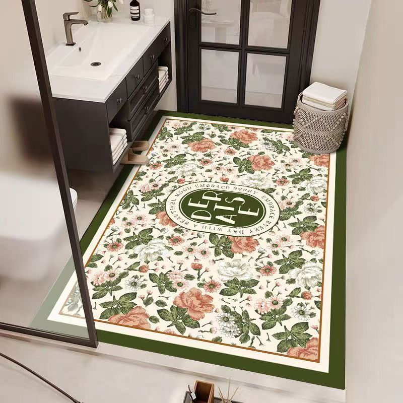 French-Style Light Luxury Shower Room Diatomaceous Earth Floor Mat, Bathroom Water-Absorbent, Non-Slip, Dirt-Resistant Full-Cover Foot Mat, Cross-Border Dropshipping